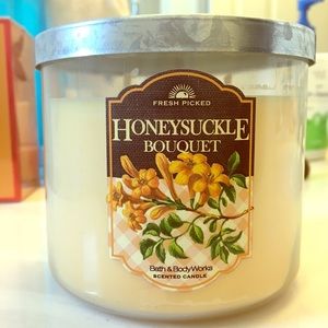 Honeysuckle scented candle from Bath and Body